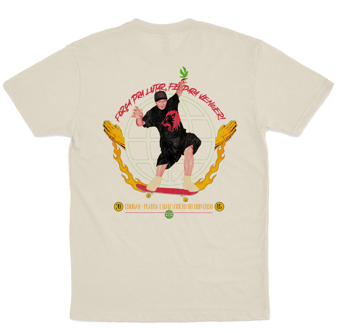 Planta e Raiz (Camiseta Off White) - Força Pra Lutar