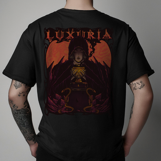 Luxúria (Camiseta Preta) - Logo