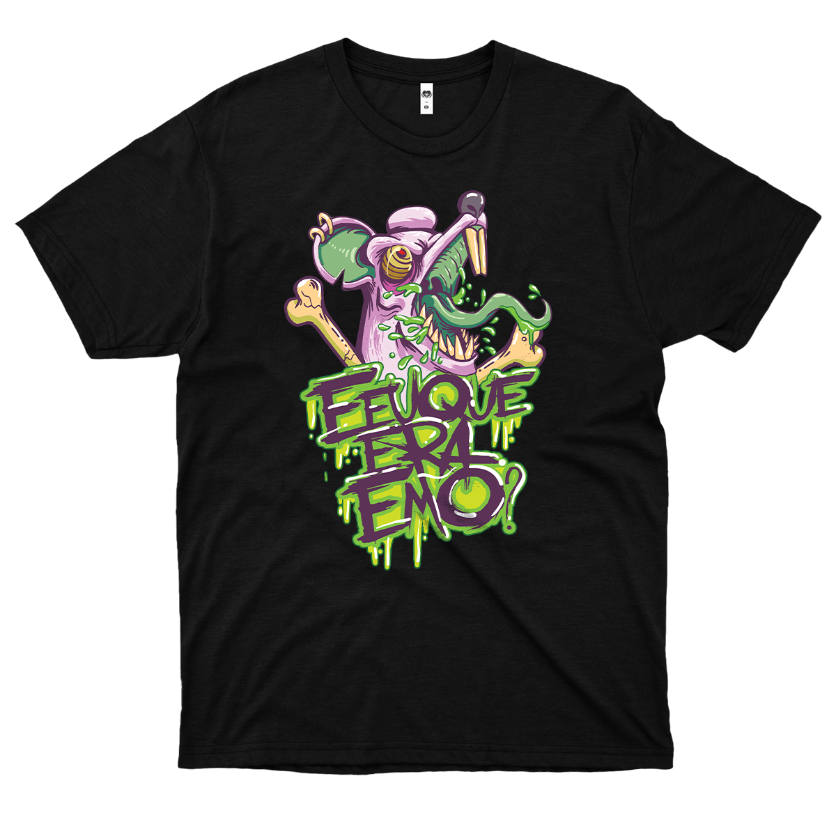E Eu Que Era Emo (Camiseta Preta) - Rato
