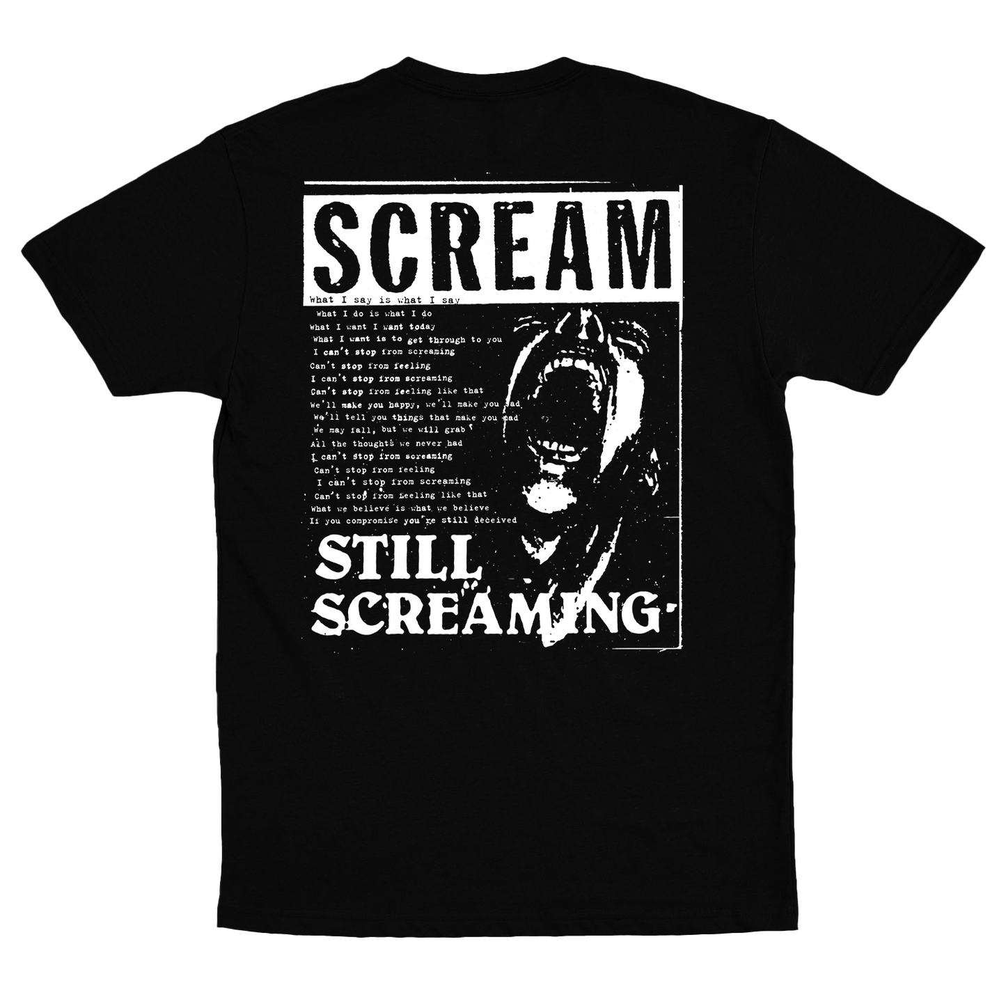 Scream  (Camiseta Preta) -Still  Screaming