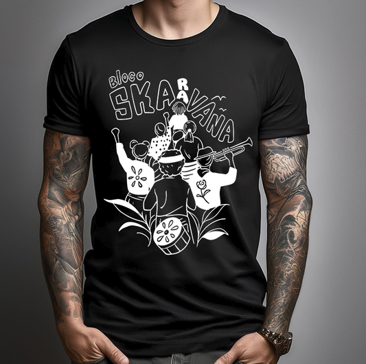 Skaravana (Camiseta Preta) - Bloco Skaravana