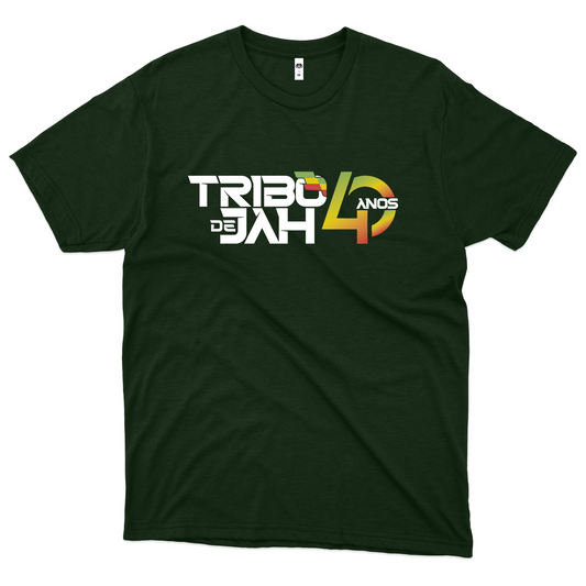 Tribo de Jah (Camiseta Verde Floresta) - 40 anos