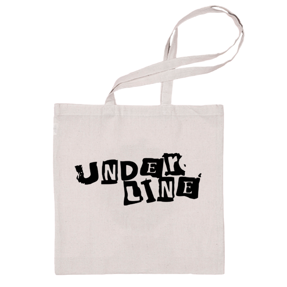 Underline (Totebag Branca) - Logo Preto