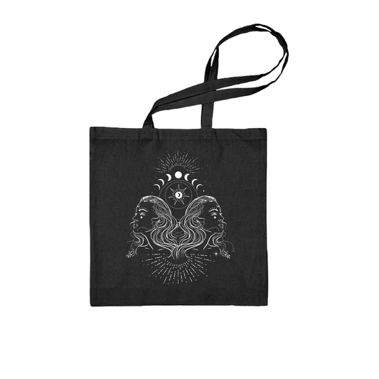 Totebag Signos (Preta) - Gêmeos