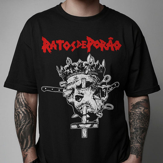 Ratos de Porão (Camiseta Preta) - Rei Nazileiro