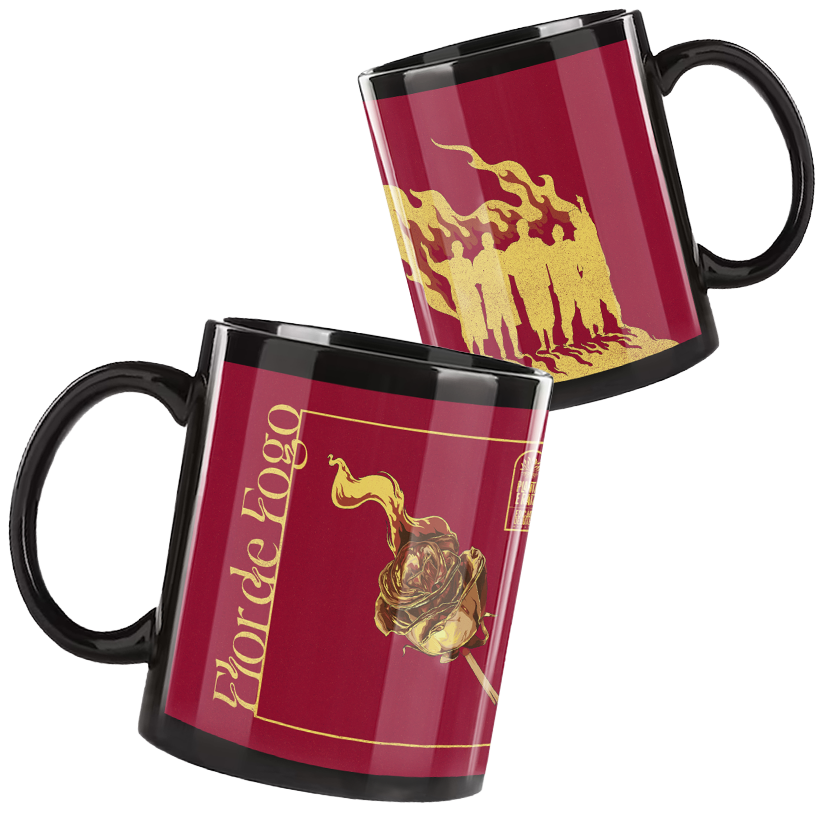 Planta e Raiz (Caneca Preta) - Flor de Fogo