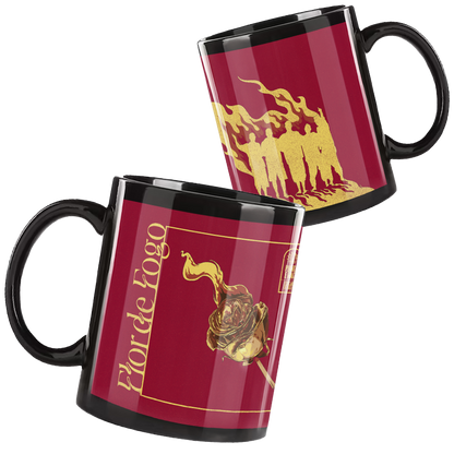 Planta e Raiz (Caneca Preta) - Flor de Fogo