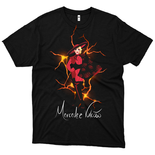Mercedez Vulcão (Camiseta Preta) - Erupção A