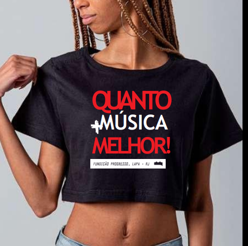 Fundição Progresso (Cropped Preto) - Quanto + Música Melhor