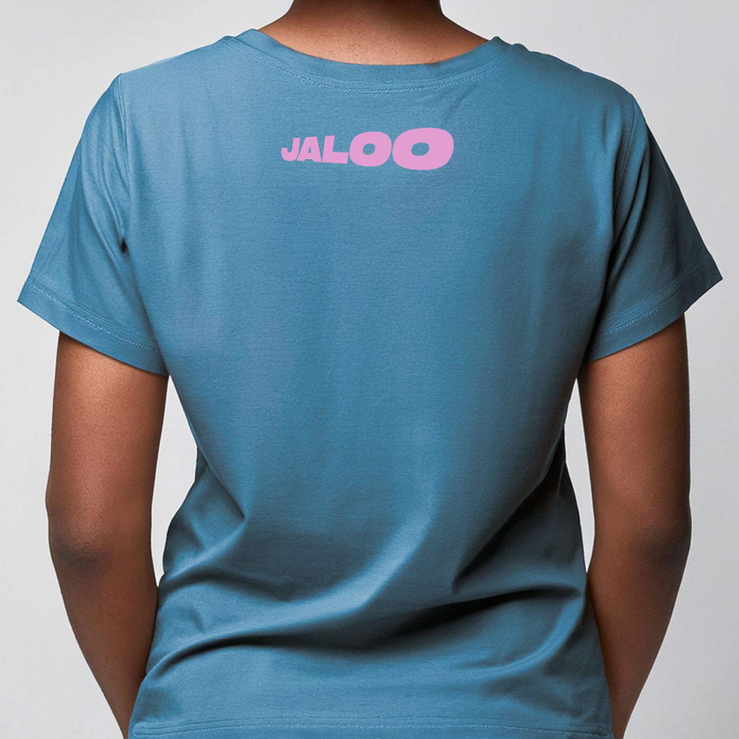 Jaloo (Camiseta Azul) - Foto Rosa