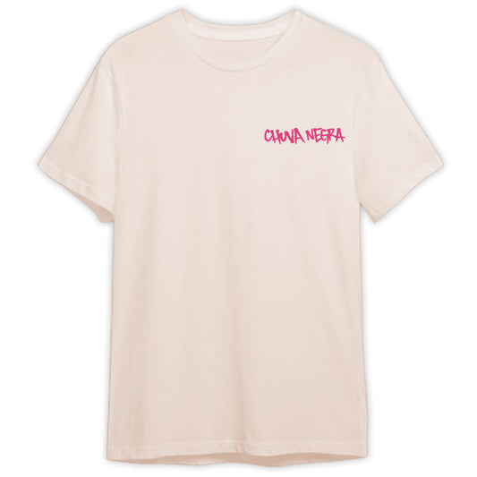 Chuva Negra (Camiseta) - Logo Rosa