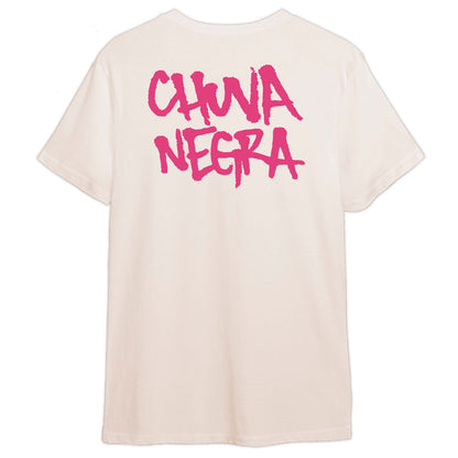 Chuva Negra (Camiseta) - Logo Rosa