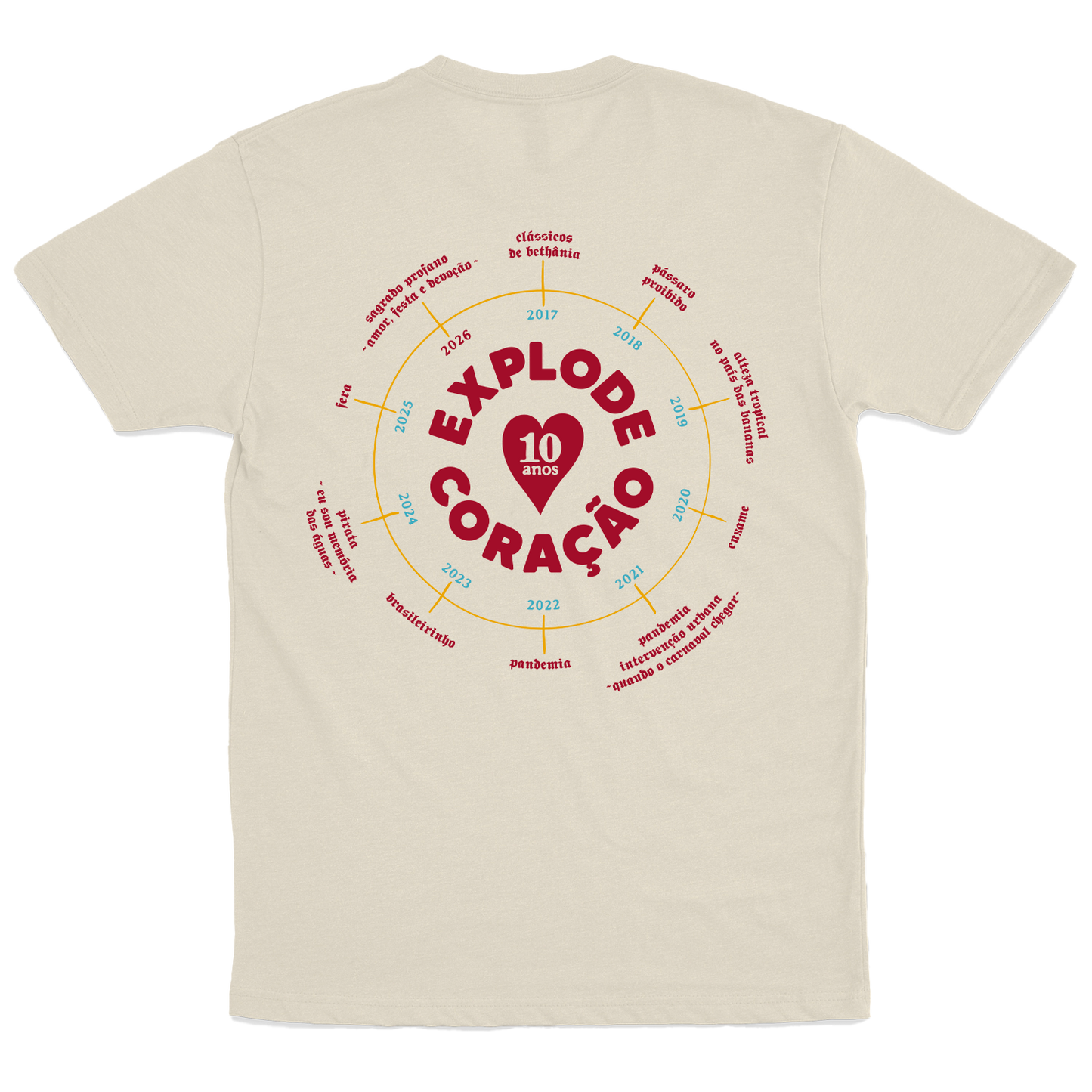Bloco Explode Coração (Camiseta Off White) - 10 ANOS