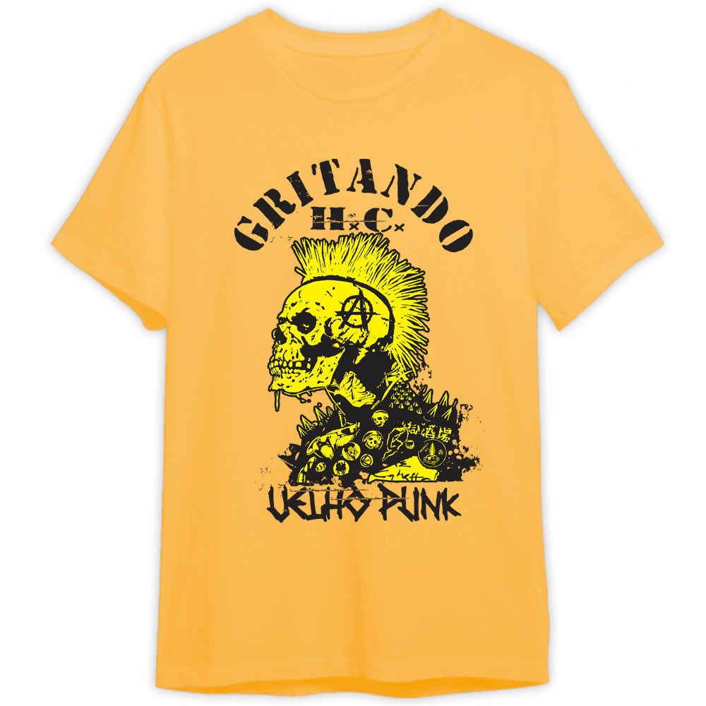 Gritando HC (Camiseta) - Velho Punk Amarela