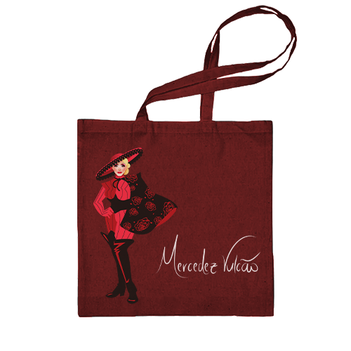 Mercedez Vulcão ( Tote Bag Vinho) - Erupção